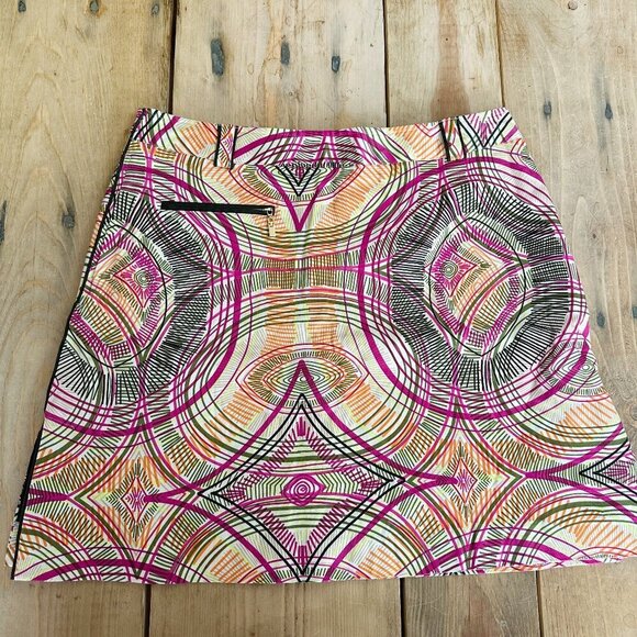 Sport Haley Tan‎ Black Artistic Print Athletic Sport Golf Skort 8 - Picture 1 of 9